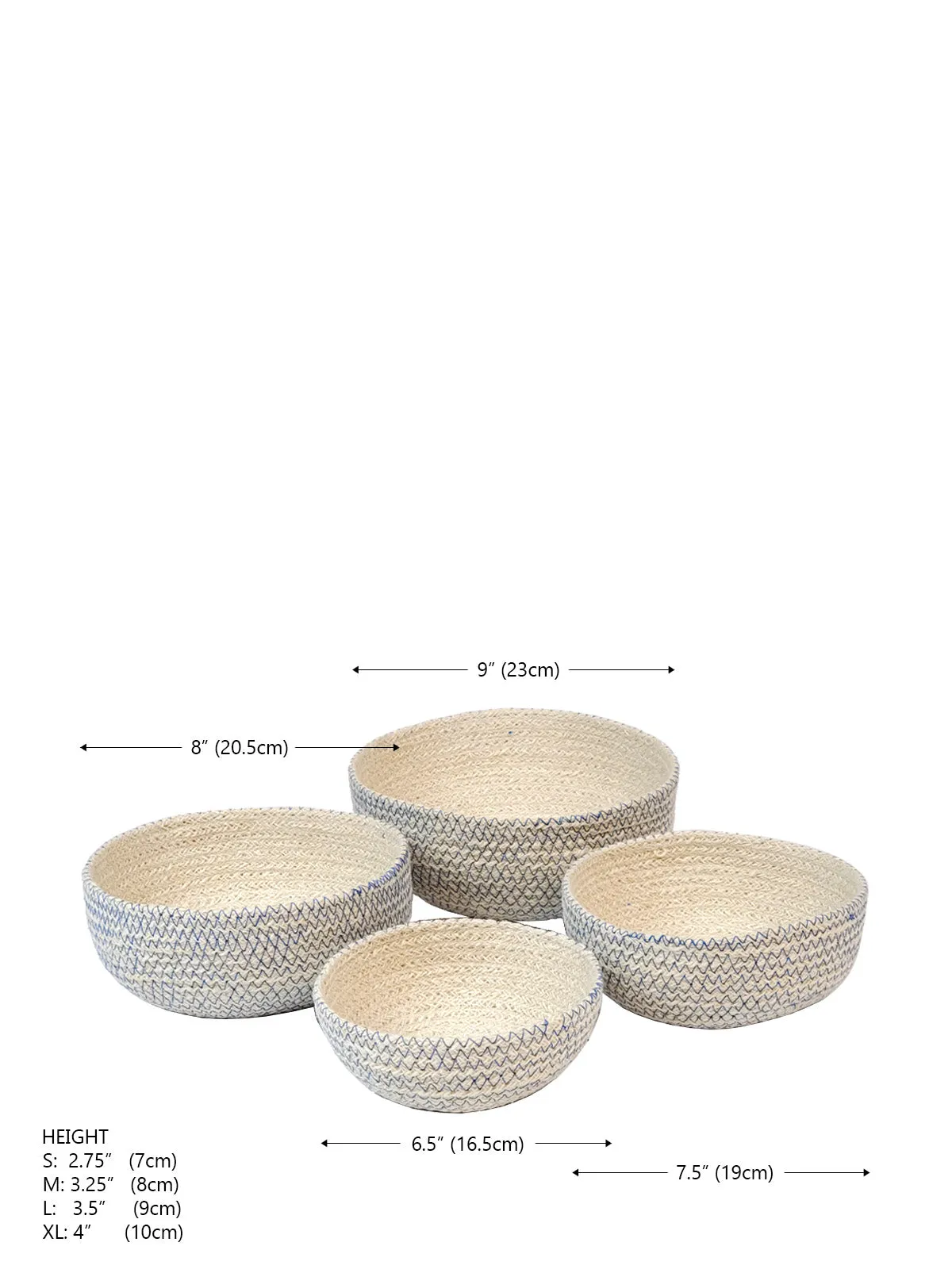 Amari  Round Bowl | Blue (Set of 4)