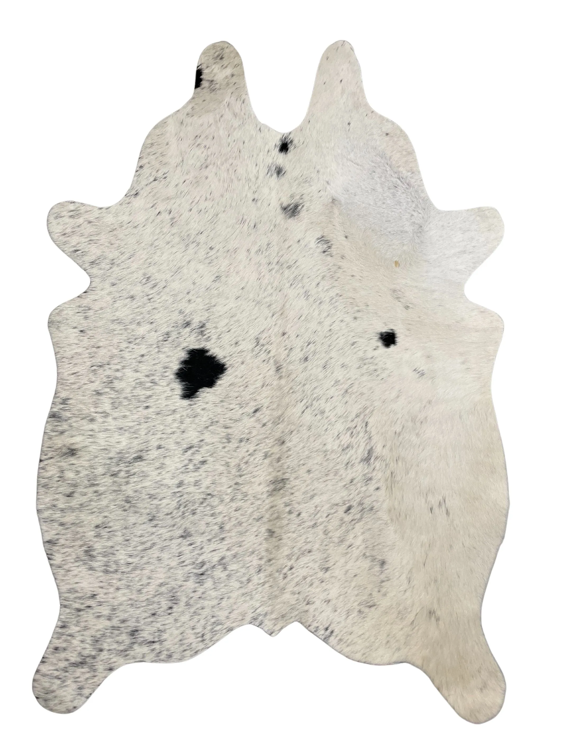 Cutout Cowhide Mini Rugs - Black and White Speckled