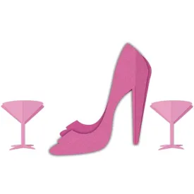 High Heel & 2 Martinis, Centerpiece 3D set