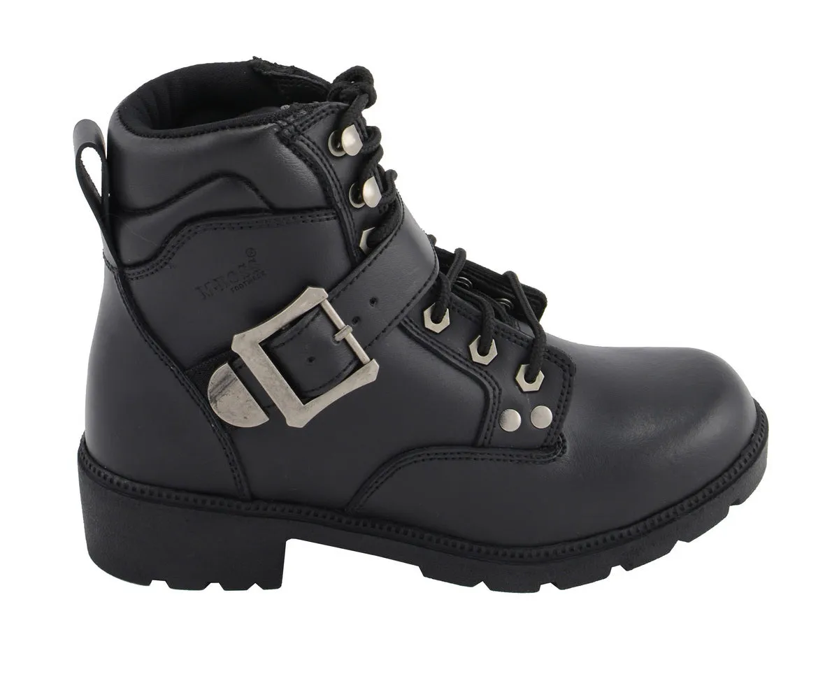 M Boss Apparel BOS49301 Women's 7-Inch Black Road Captain Leather